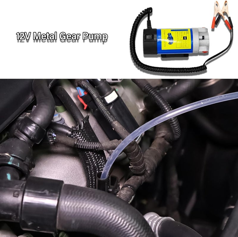 Billowvolve 12V 100W Oil Extractor Pump Portable Engine Low Noise Self-Priming Motor Diesel for Car Motorcycle and Boat Engine Oil Transfer Change Pump - Image 3